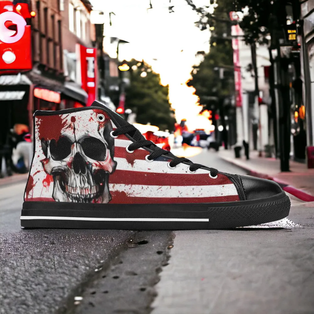 Patriotic Flag Skull Women