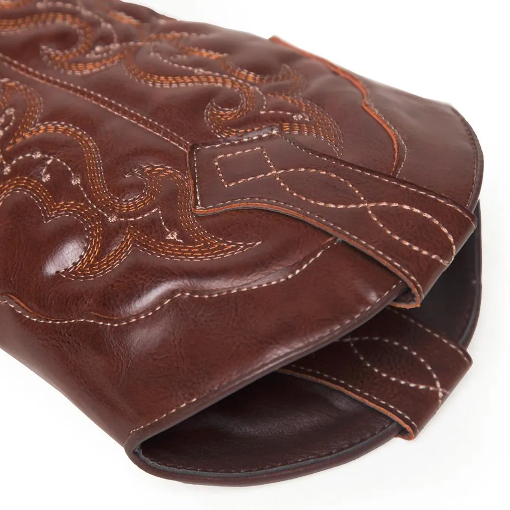 SheSole Wedding Cowgirl Boots Brown