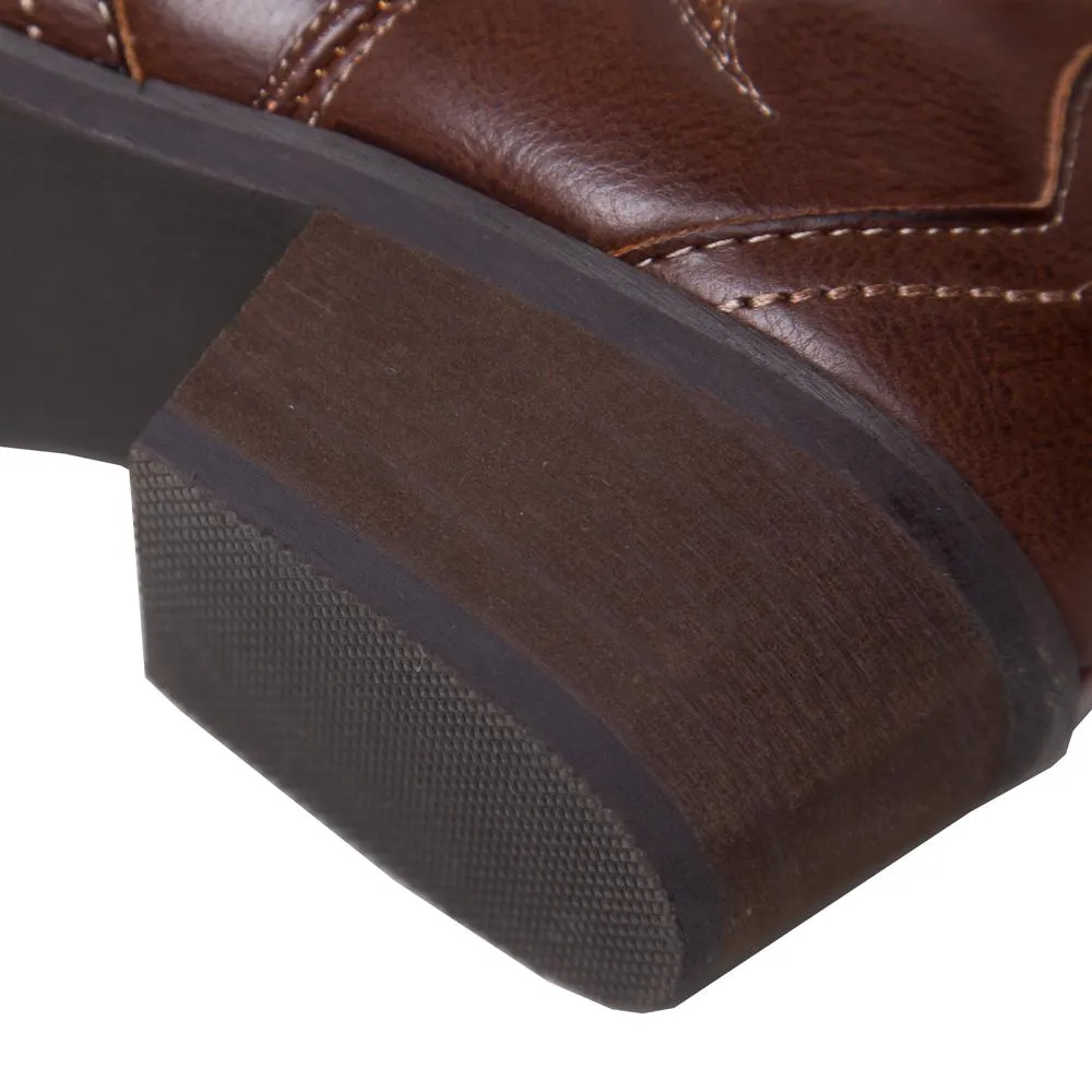 SheSole Wedding Cowgirl Boots Brown