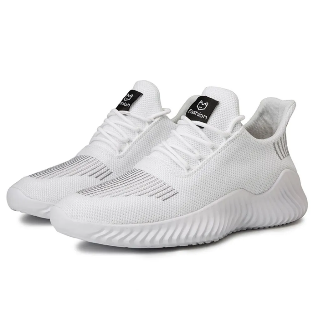 Sneakers Men's Outdoor Road Shoes Breathable Lightweight Non-Slip - White Size US9.5 = US43