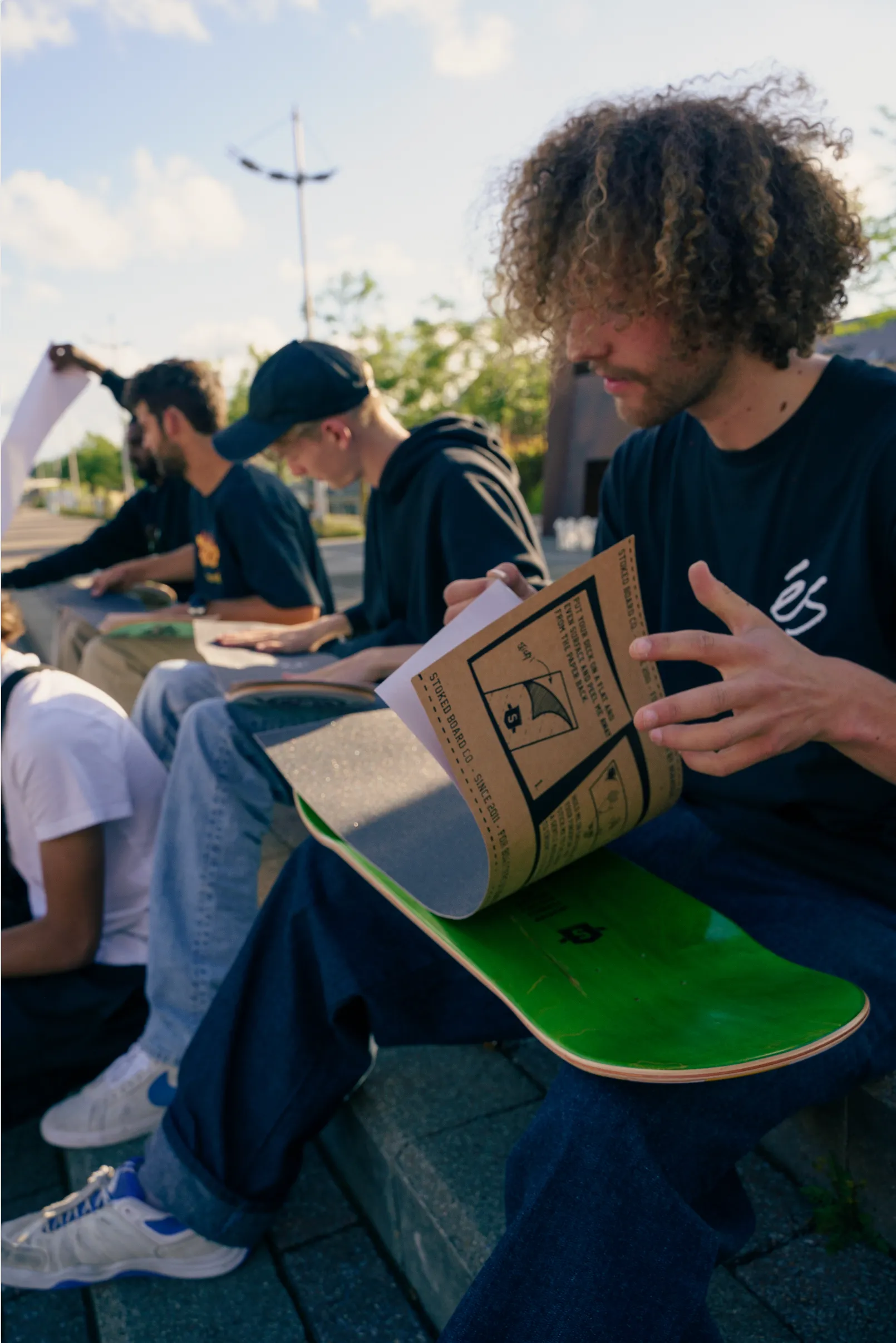 Stoked Skull Cap Green Black Griptape