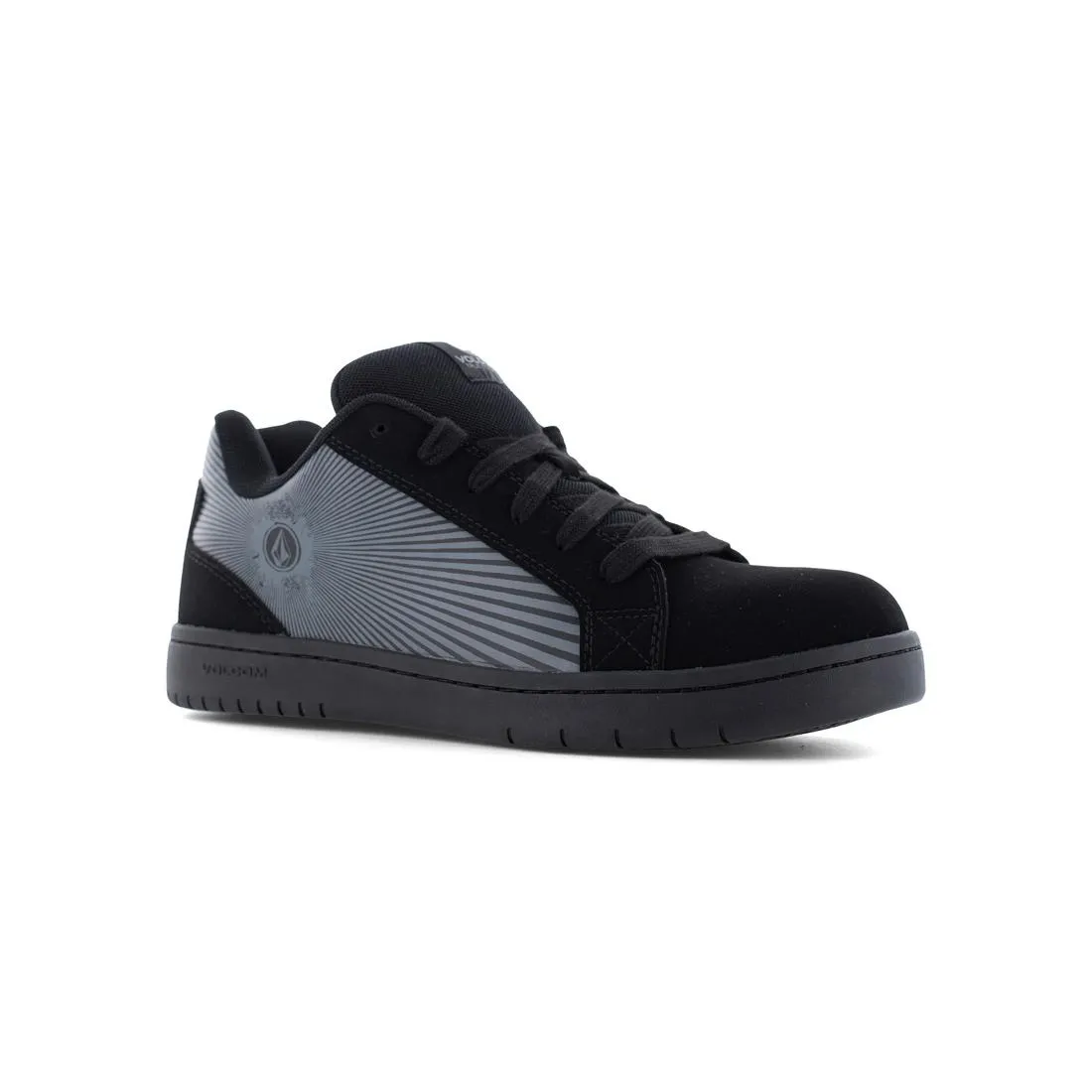 Stone Op Art Composite-Toe Work Shoe Black Grey