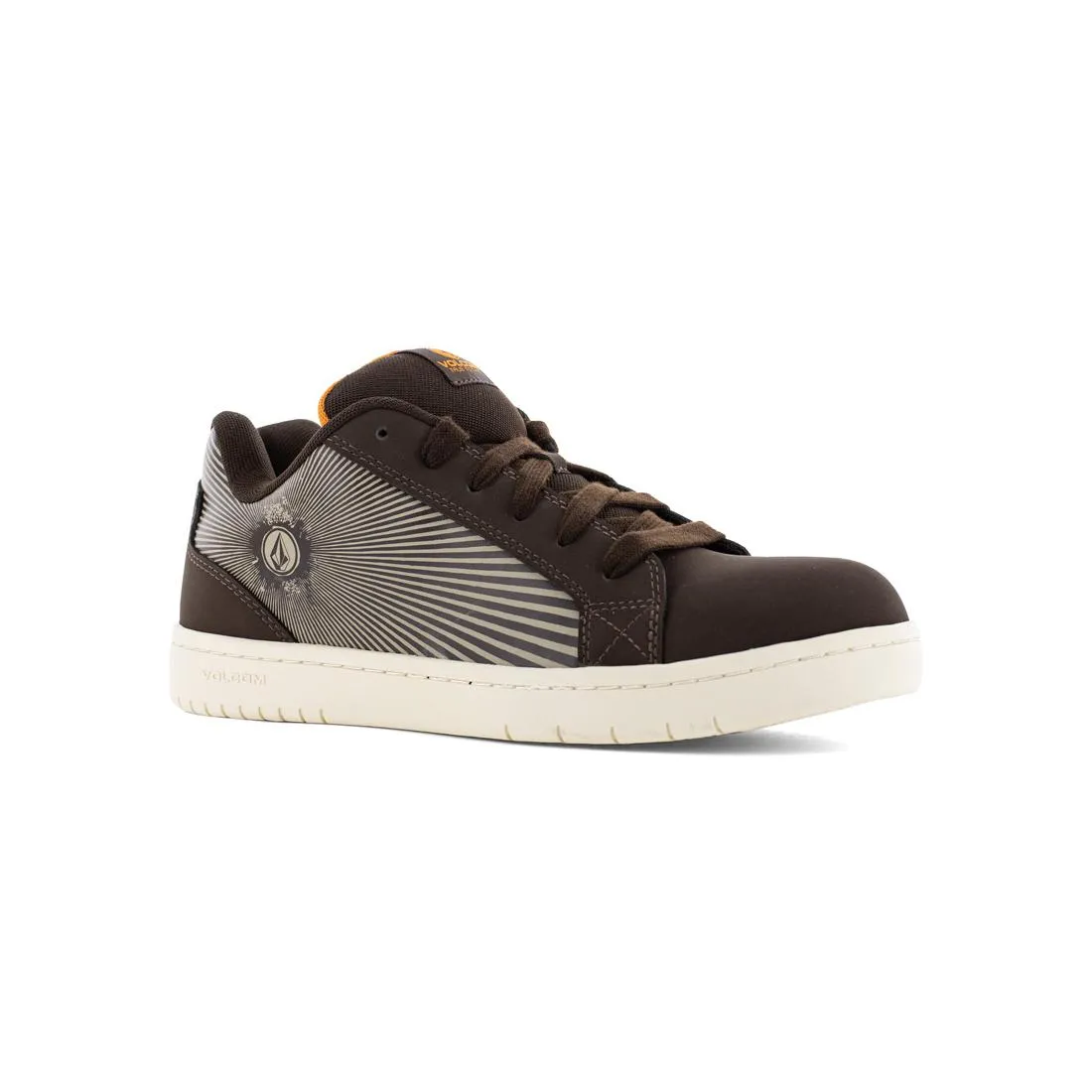 Stone Op Art Composite-Toe Work Shoe Brown