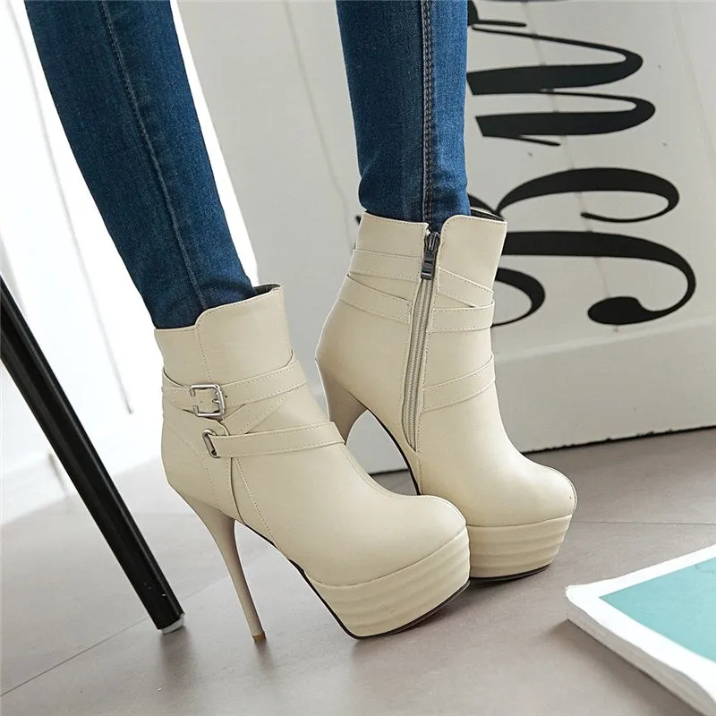 Thin High Heel Party Ankle Boots