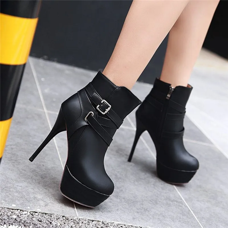 Thin High Heel Party Ankle Boots