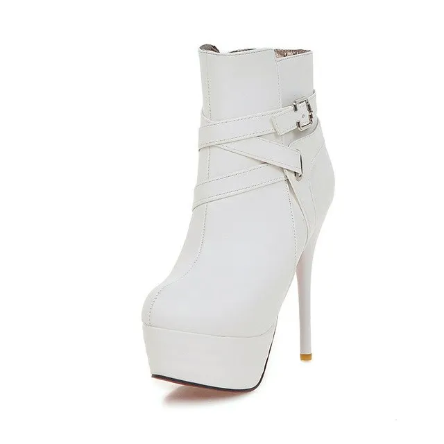 Thin High Heel Party Ankle Boots