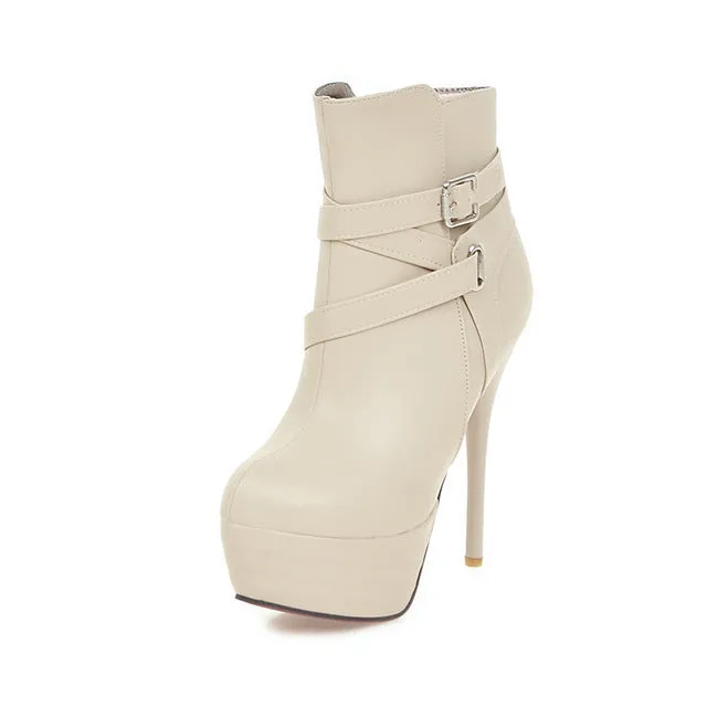 Thin High Heel Party Ankle Boots