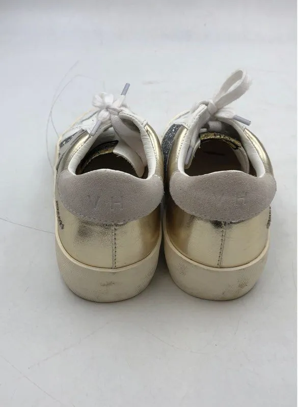 Vintage Havana Women's Libby White Gold Silver Lace-Up Athletic Shoes - Size 8