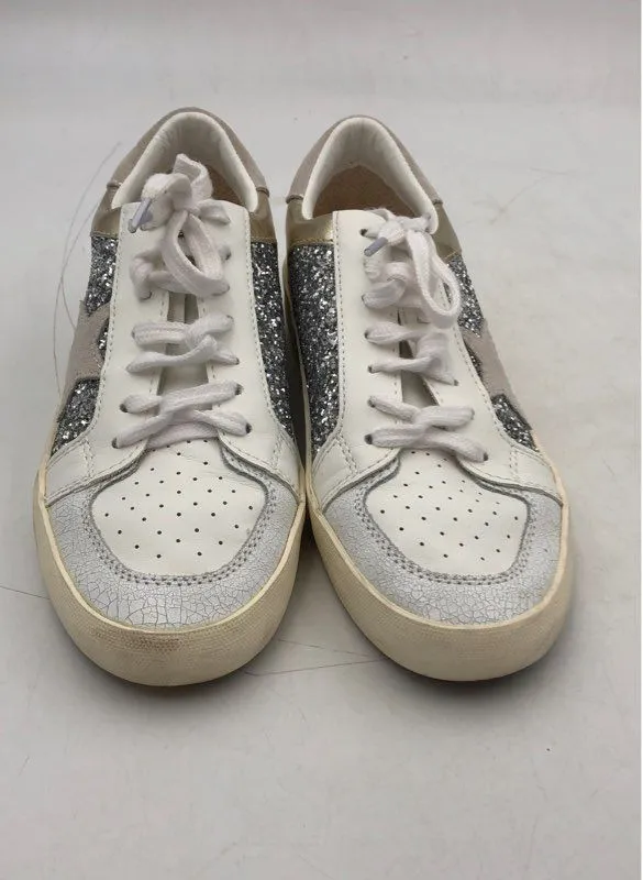Vintage Havana Women's Libby White Gold Silver Lace-Up Athletic Shoes - Size 8