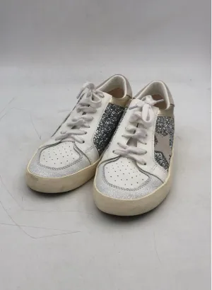 Vintage Havana Women's Libby White Gold Silver Lace-Up Athletic Shoes - Size 8
