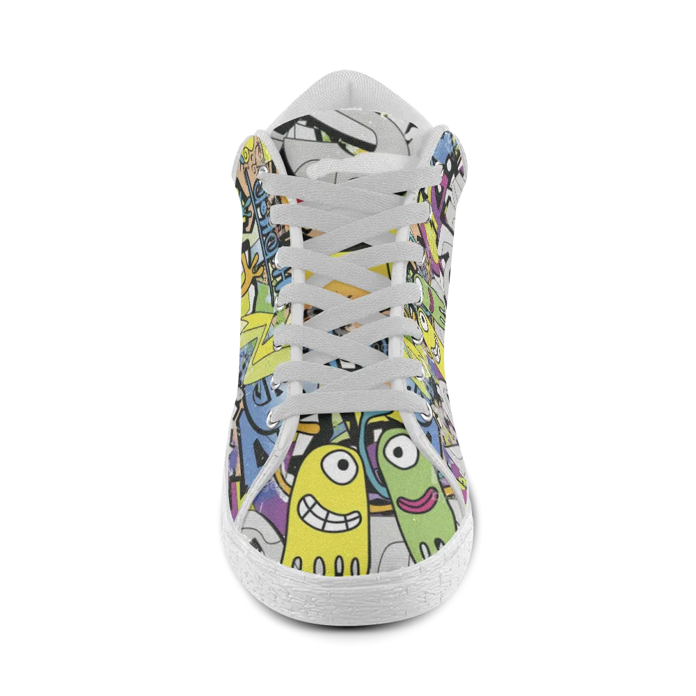 Women's print cute design sport canvas shoes