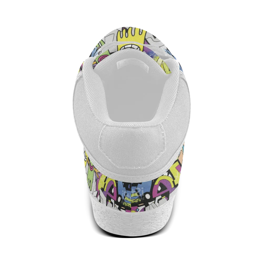 Women's print cute design sport canvas shoes