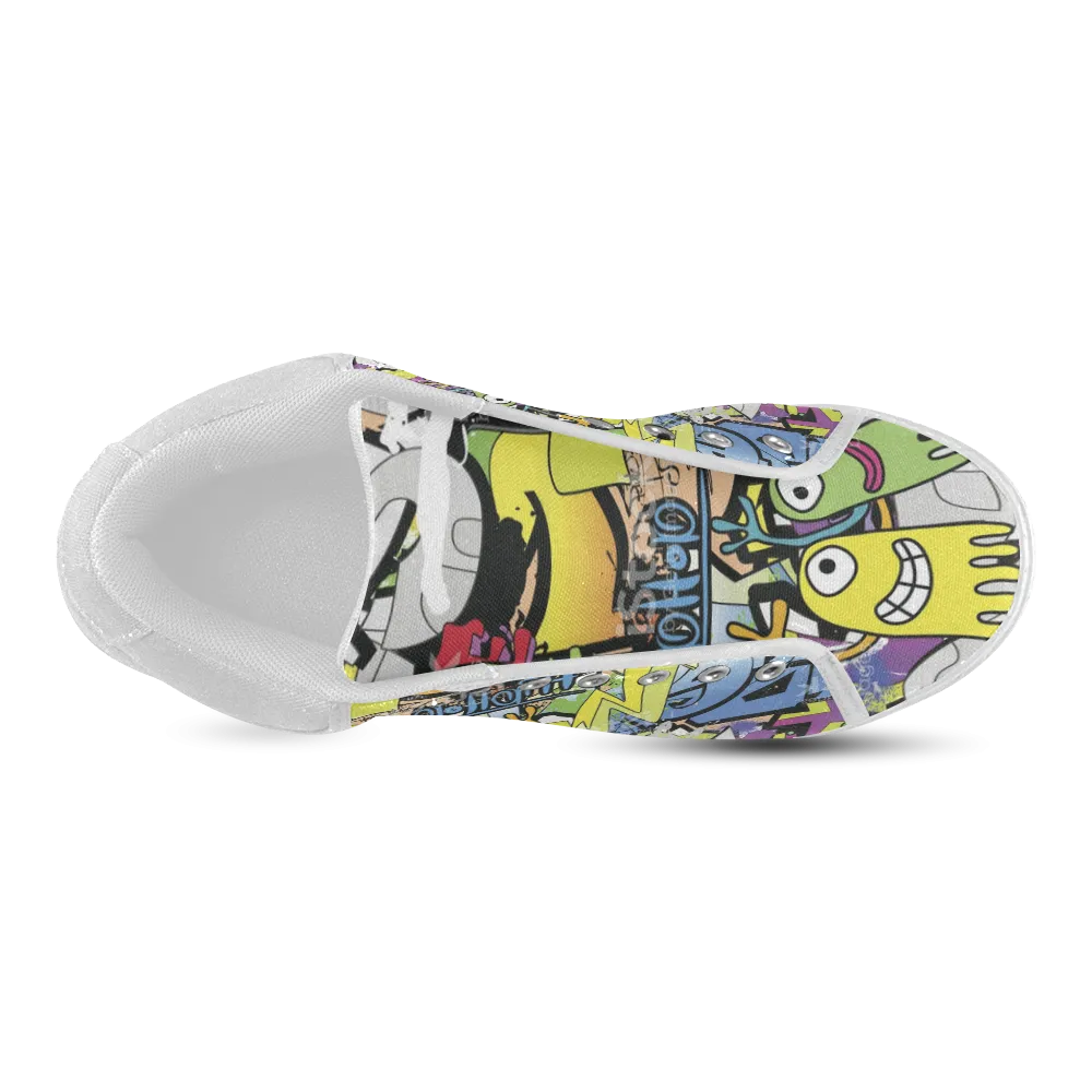 Women's print cute design sport canvas shoes